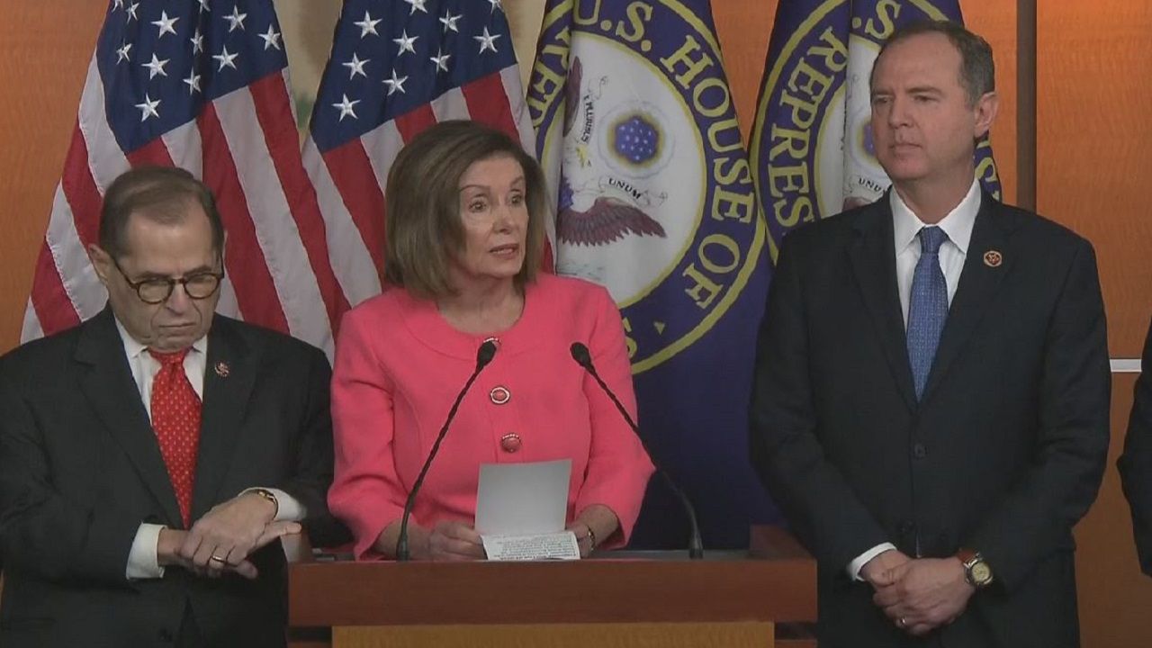 Speaker of the House Nancy Pelosi, D-Calif., announced the names of the impeachment managers on Wednesday, Jan. 15, 2020. (CNN)