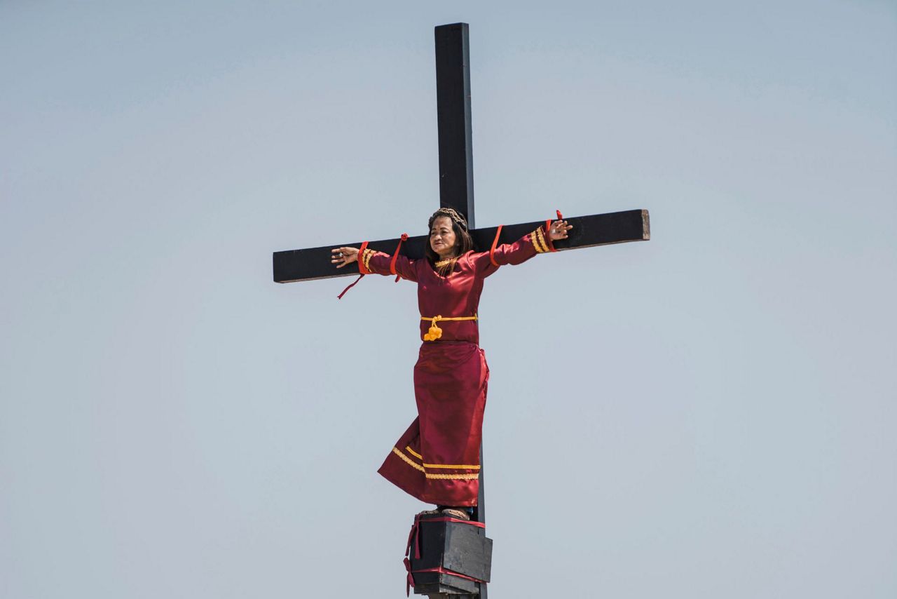 Devotees nailed to crosses on Good Friday in Philippines