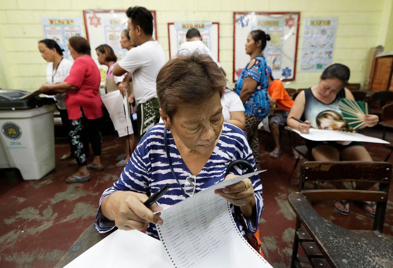 Millions vote in Philippine elections crucial to Duterte