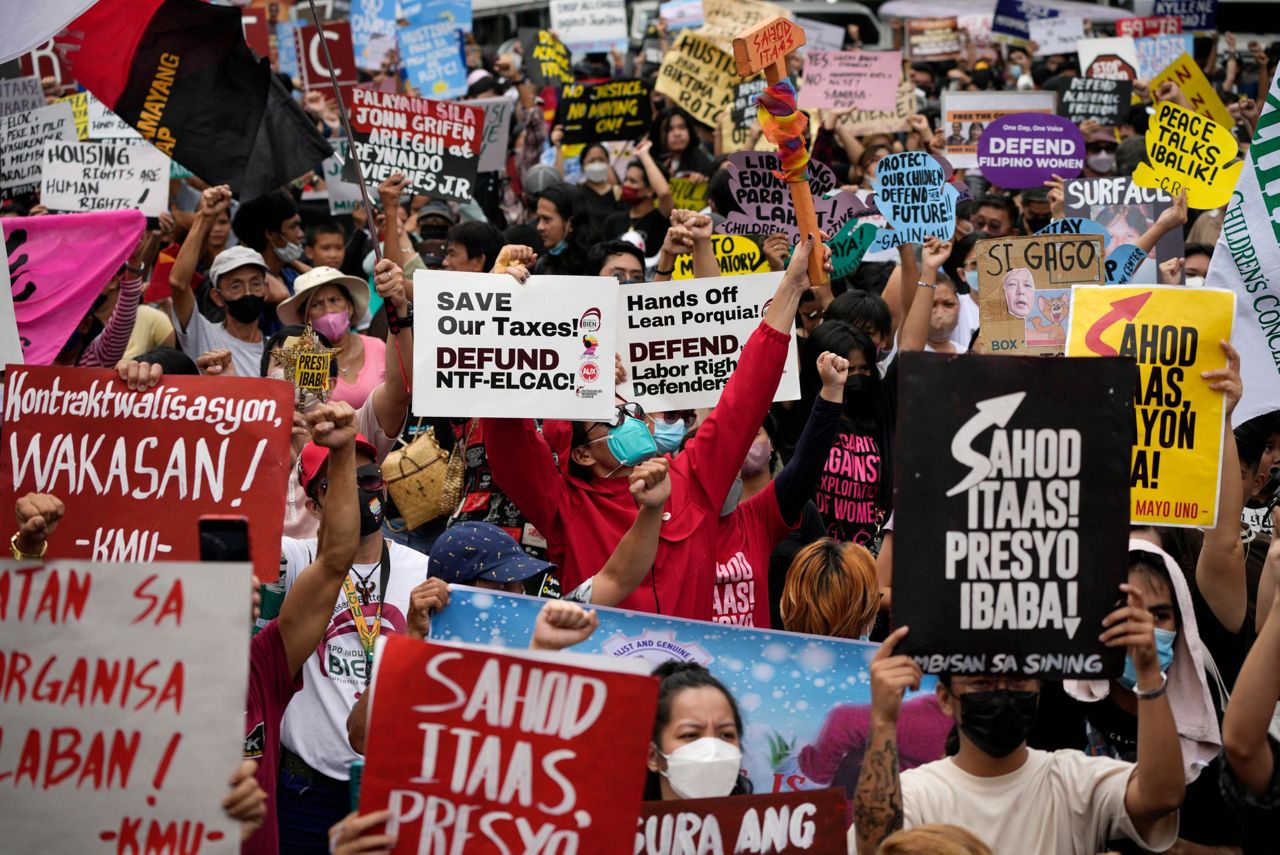 Philippines protesters decry alleged injustices under Marcos