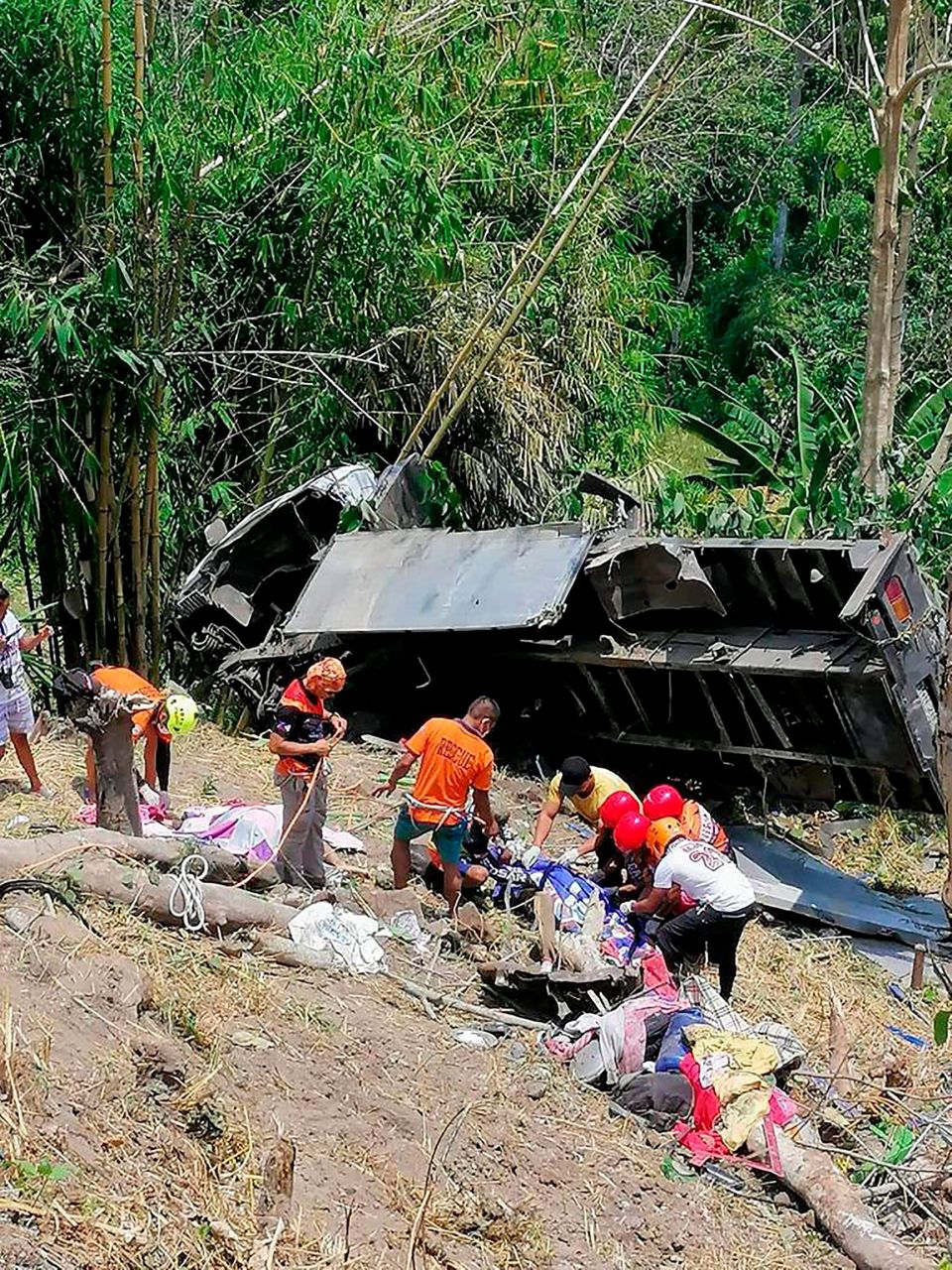 At least 15 dead as truck falls off south Philippine cliff