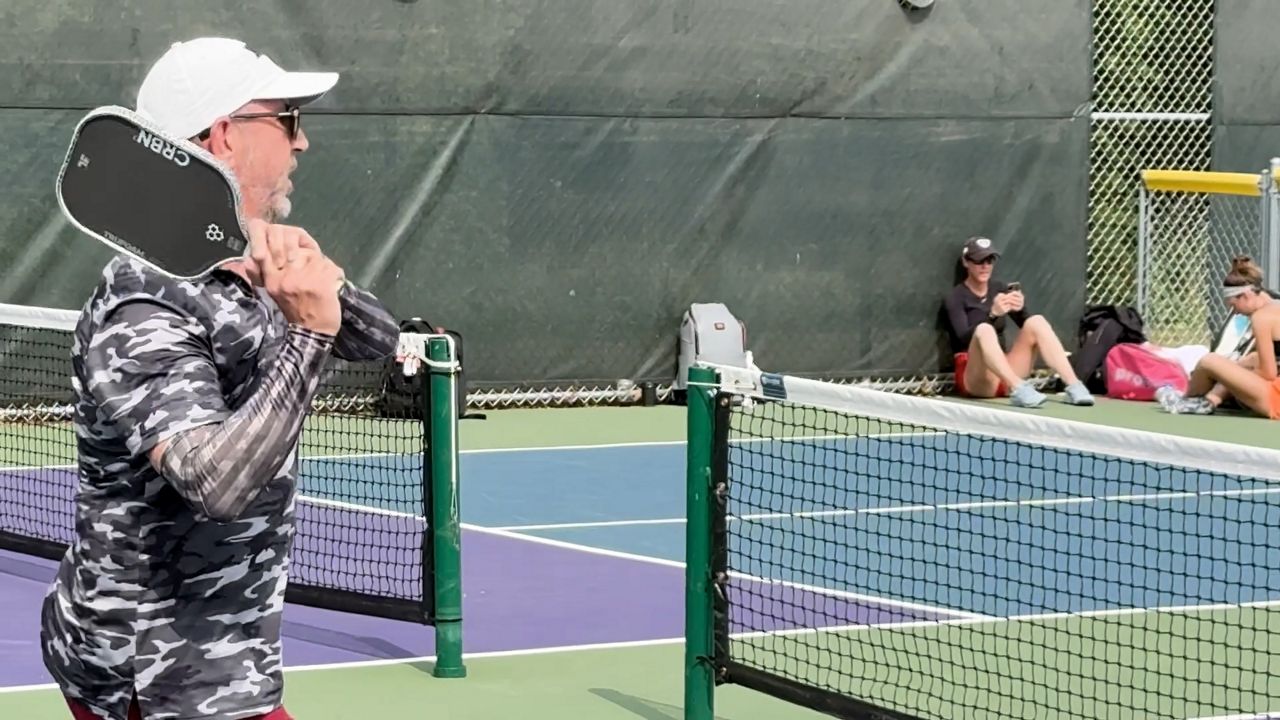 A pickleball practice   