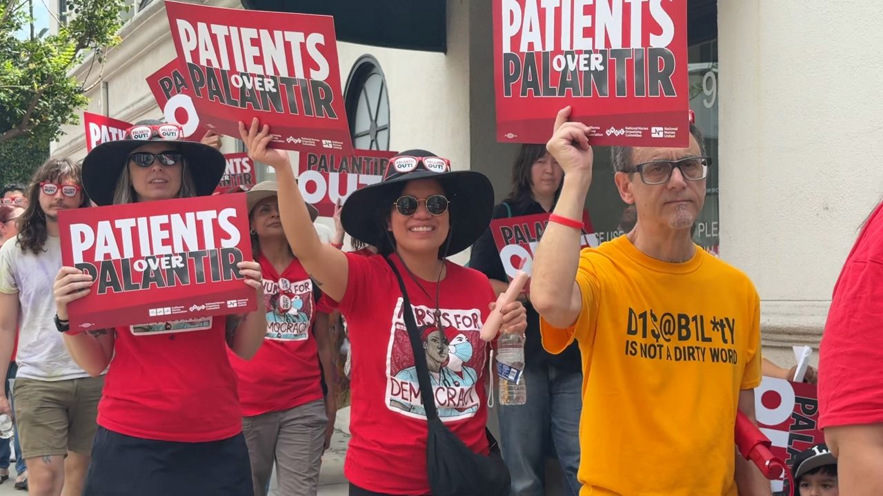 Local nurses participate in nationwide protest against company they feel puts patient safety at risk