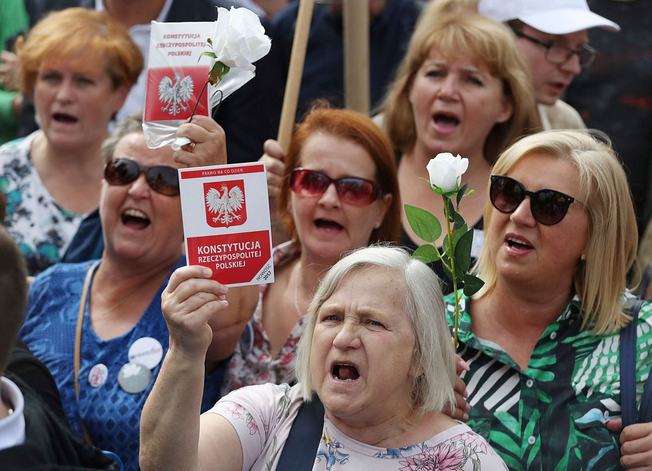 Poles Protest The Forced Retirements Of Judges Under New Law