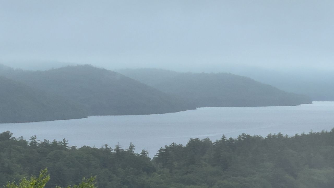 A section of the Quabbin Reservoir on Wednesday. (Spectrum News 1/Devin Bates)