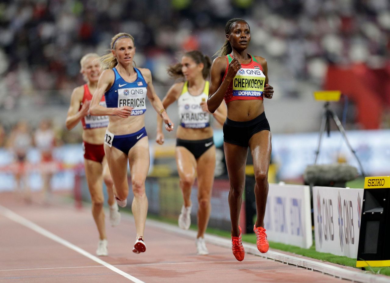 The Latest: Track championships start in sweltering Qatar
