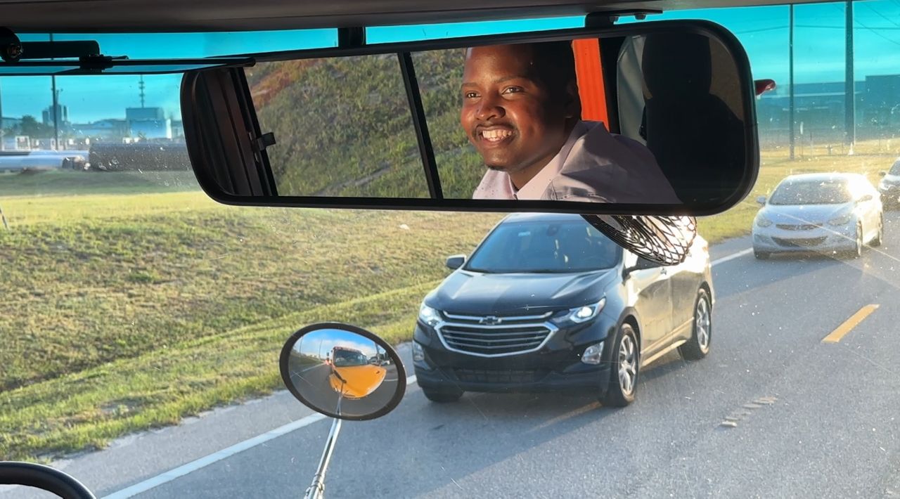 Renard Thomas, the reading coach at Auburndale Central Elementary, became a bus driver for Polk County Public Schools this year.