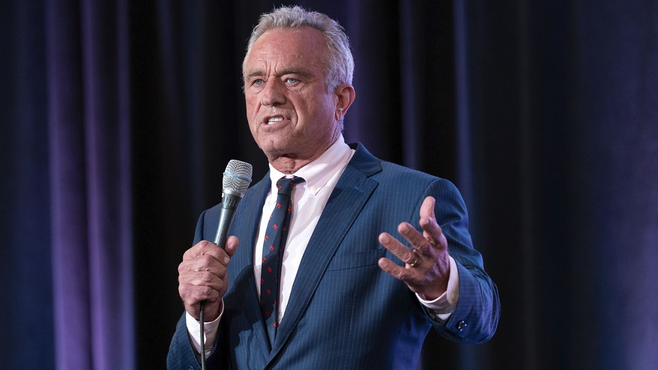 Independent presidential candidate Robert F. Kennedy Jr. speaks during the Libertarian National Convention at the Washington Hilton in Washington, Friday, May 24, 2024. (AP Photo/Jose Luis Magana)