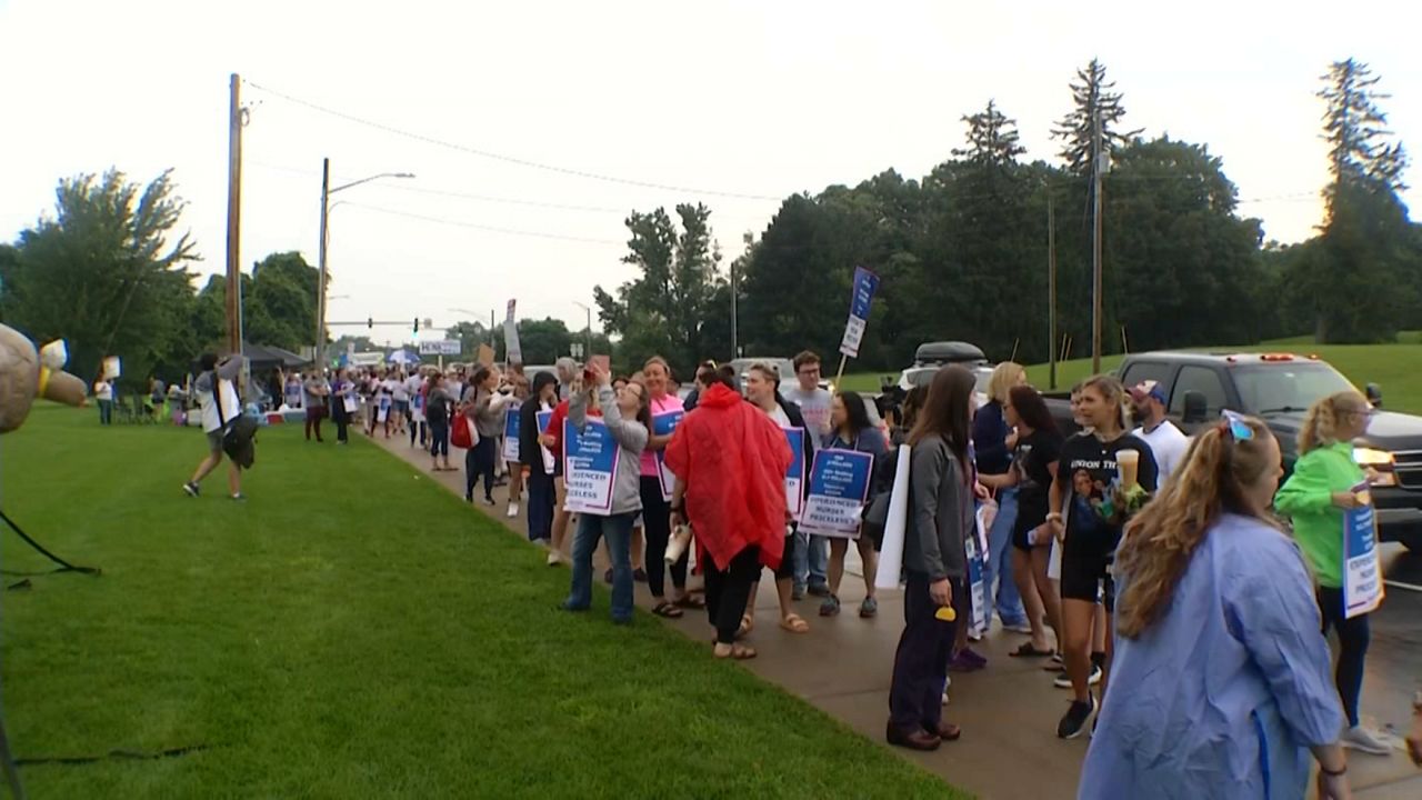 Nurses striking