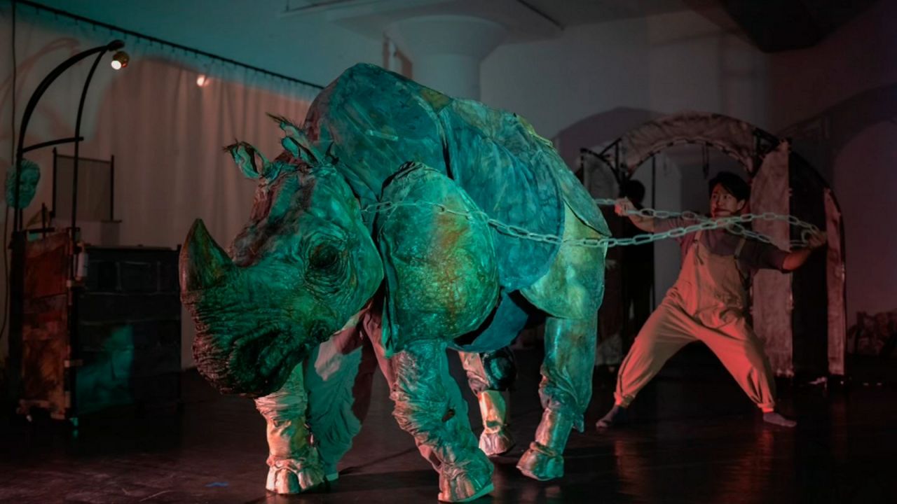 Puppetopia co-curator Basil Twist joined NY1. (Photo courtesy of HERE Arts Center)