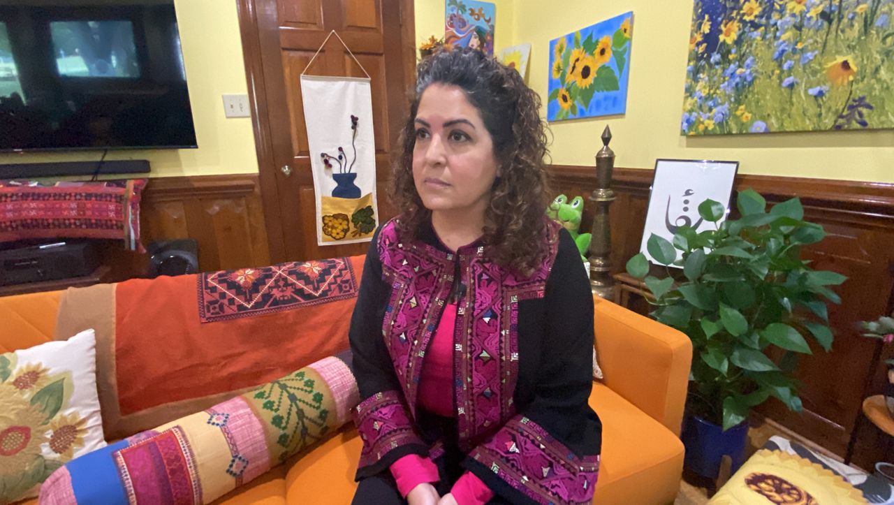 Radia Masri sits in her Raleigh home on Tuesday.