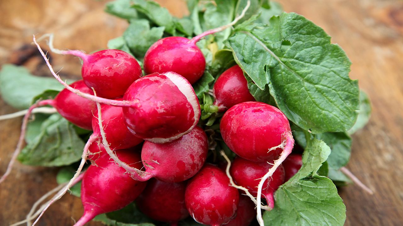 Radishes are for sale. (AP Photo/J. Scott Applewhite)