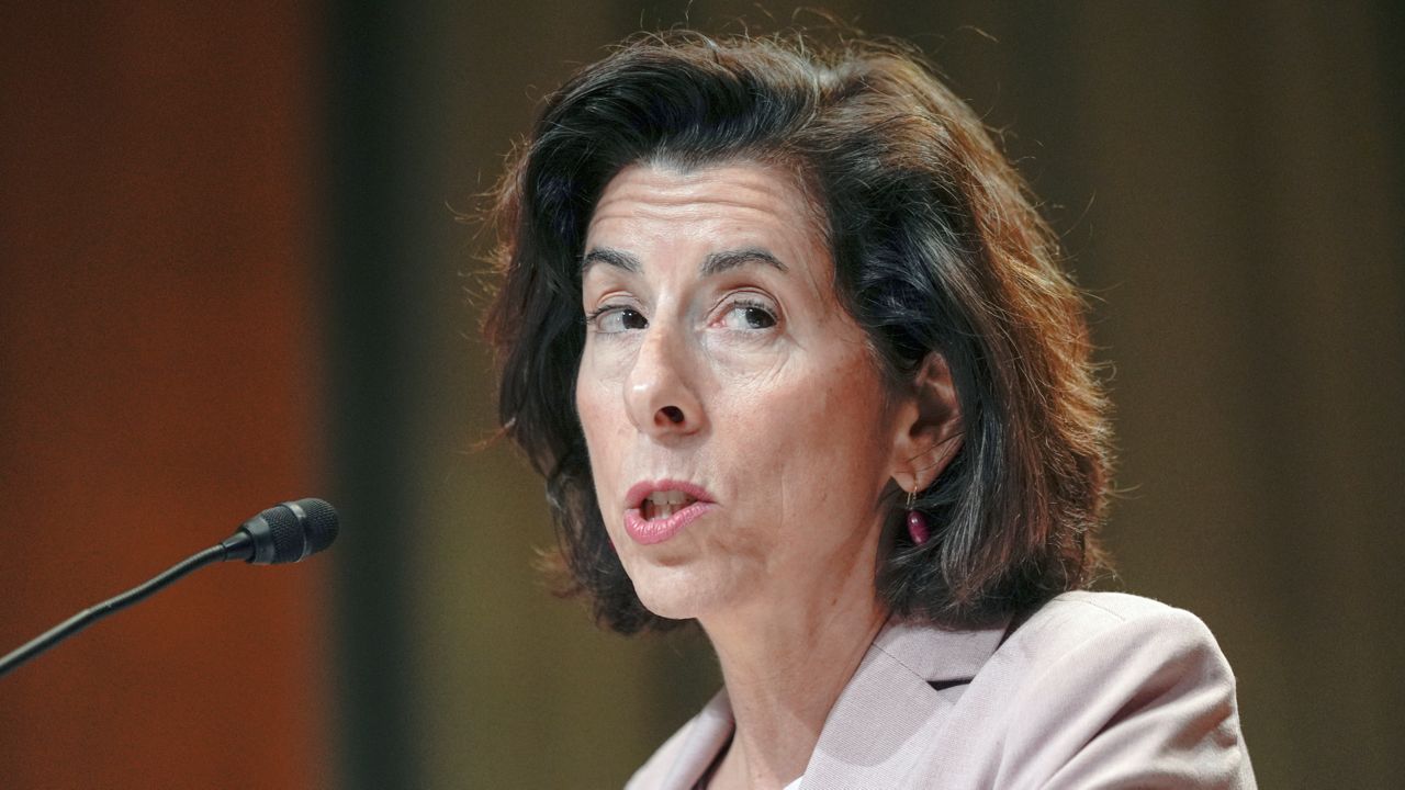 Commerce Secretary Gina Raimondo testifies on Capitol Hill, May 15, 2024, in Washington. (AP Photo/Mariam Zuhaib)