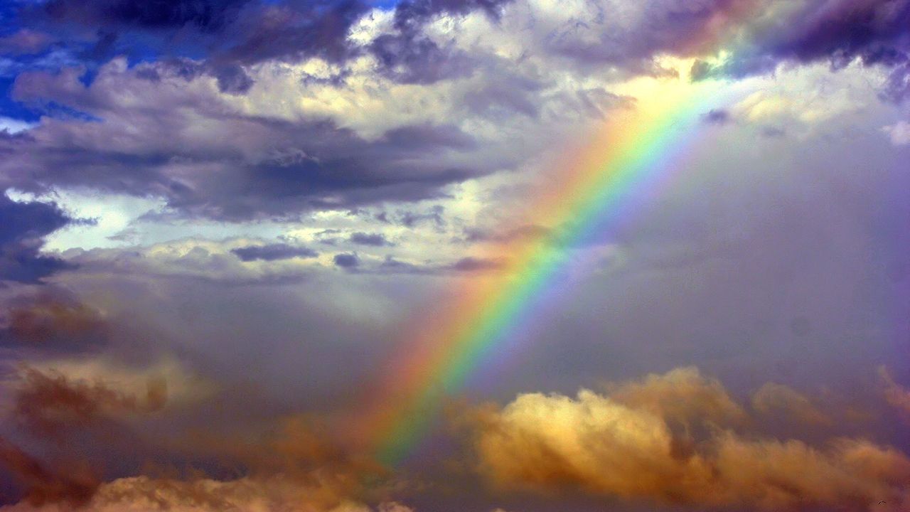 Rainbow in the clouds
