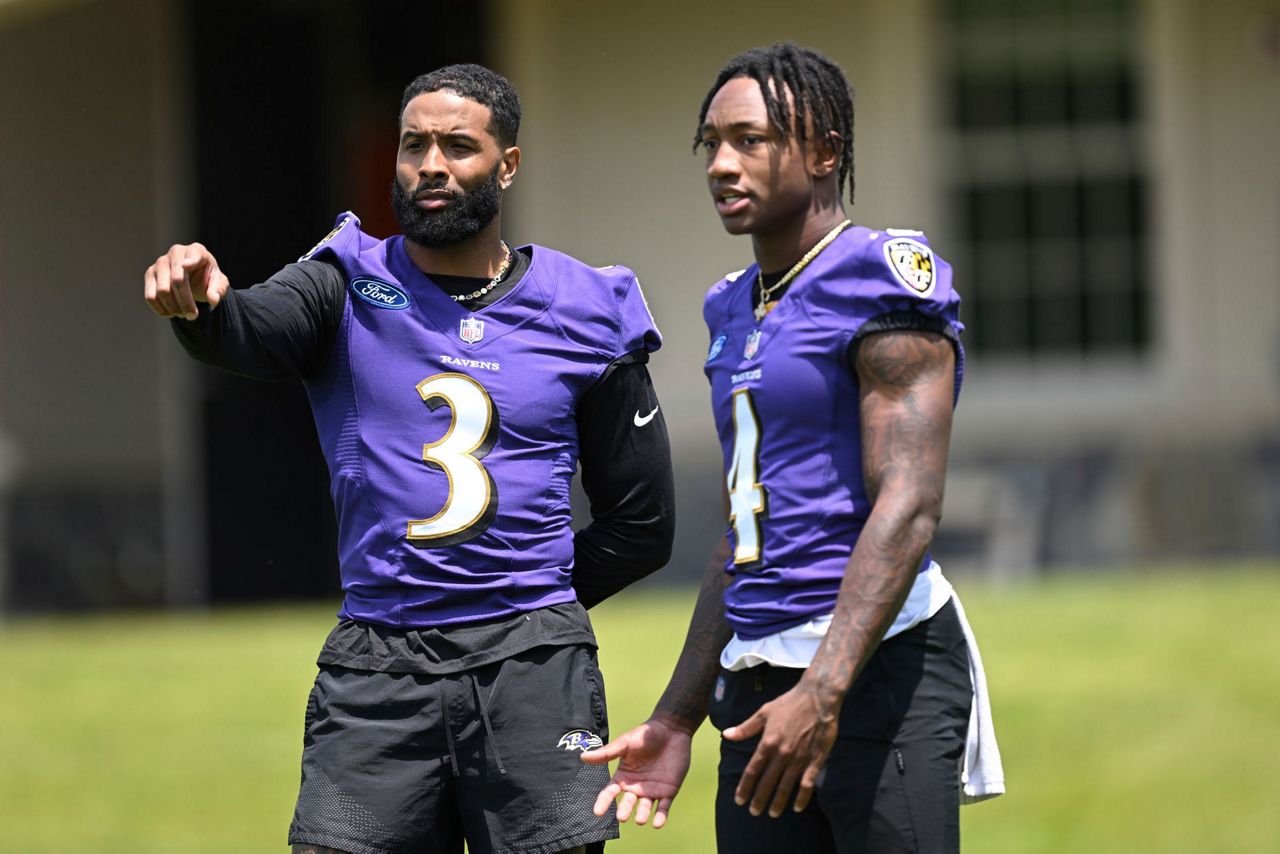 Odell Beckham Jr. suits up for first time in 16 months as Ravens begin ...
