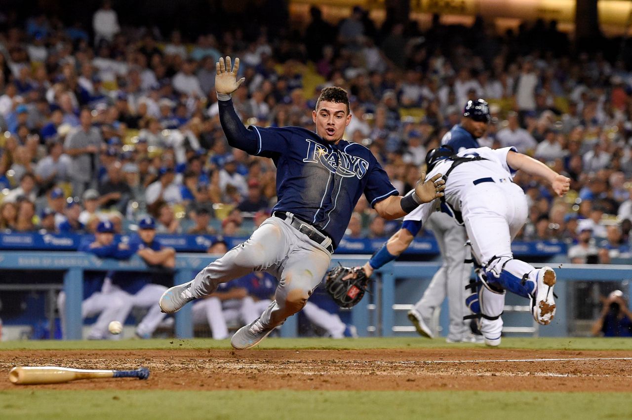 Meadows homers in 11th, Rays rally past Dodgers 8-7