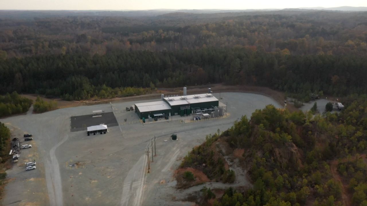 An aerial view of the renewable natural gas plant in Rougemont. 