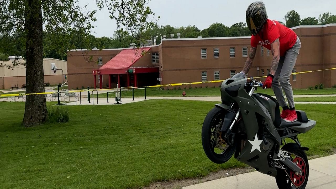 Scott Caraboolad is using his motorcycles and life story to try and help prisoners rebuild their lives across the country.