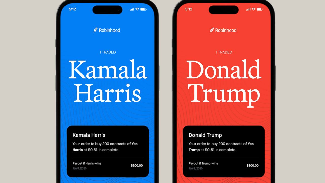 Robinhood presidential election event contracts