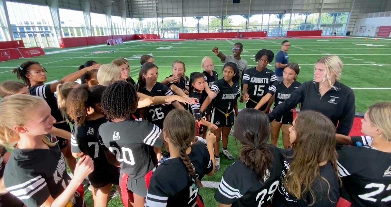 Tampa Bay Buccaneers host annual girls flag football tournament