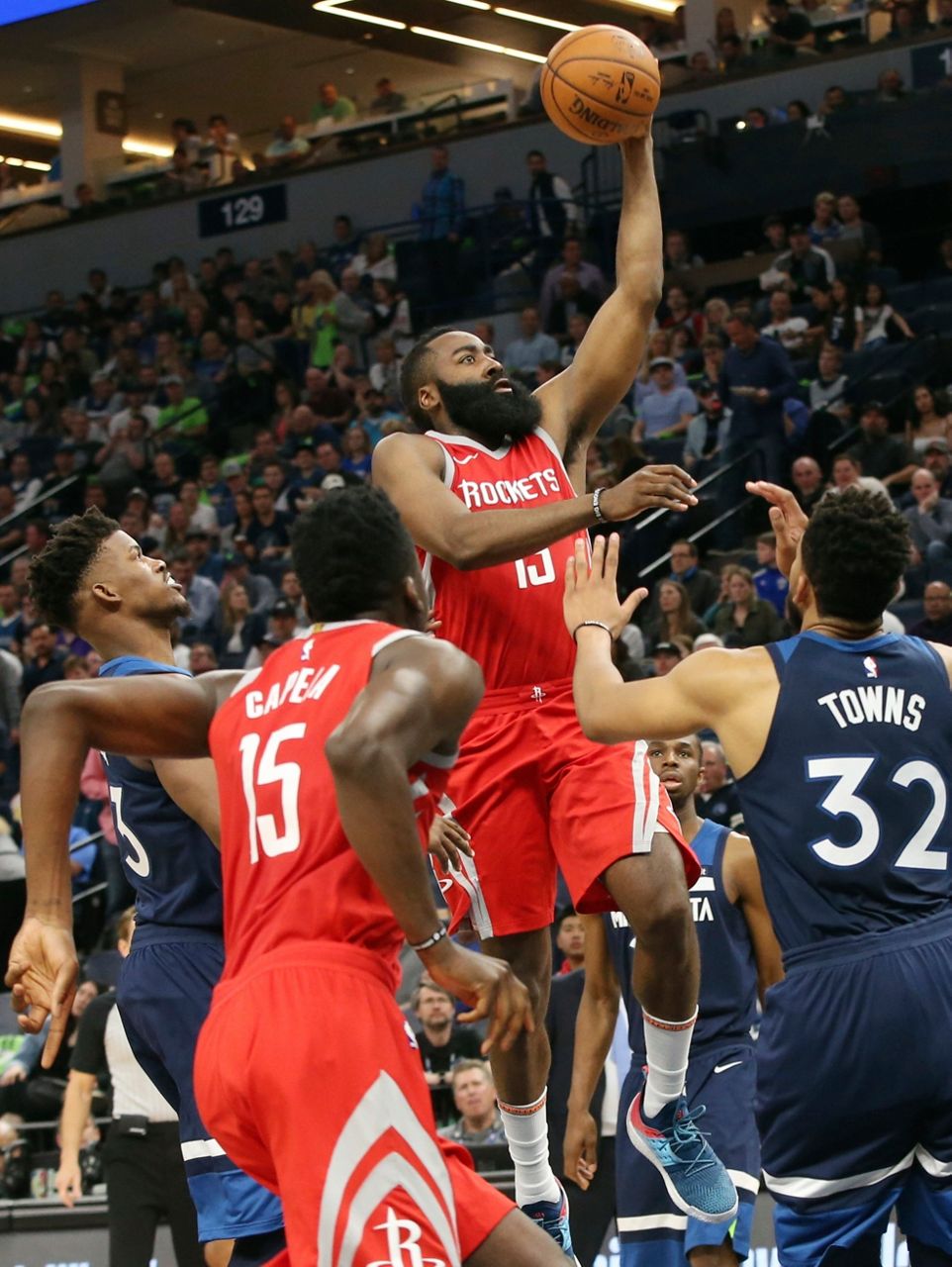 Harden, Rockets soar past Wolves 119-100 with 50-point 3rd