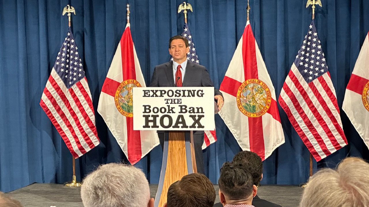 Gov. Ron DeSantis addresses book ban controversy