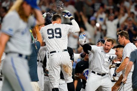 Judge's 3rd walk-off HR of year lifts Yanks over Royals 1-0