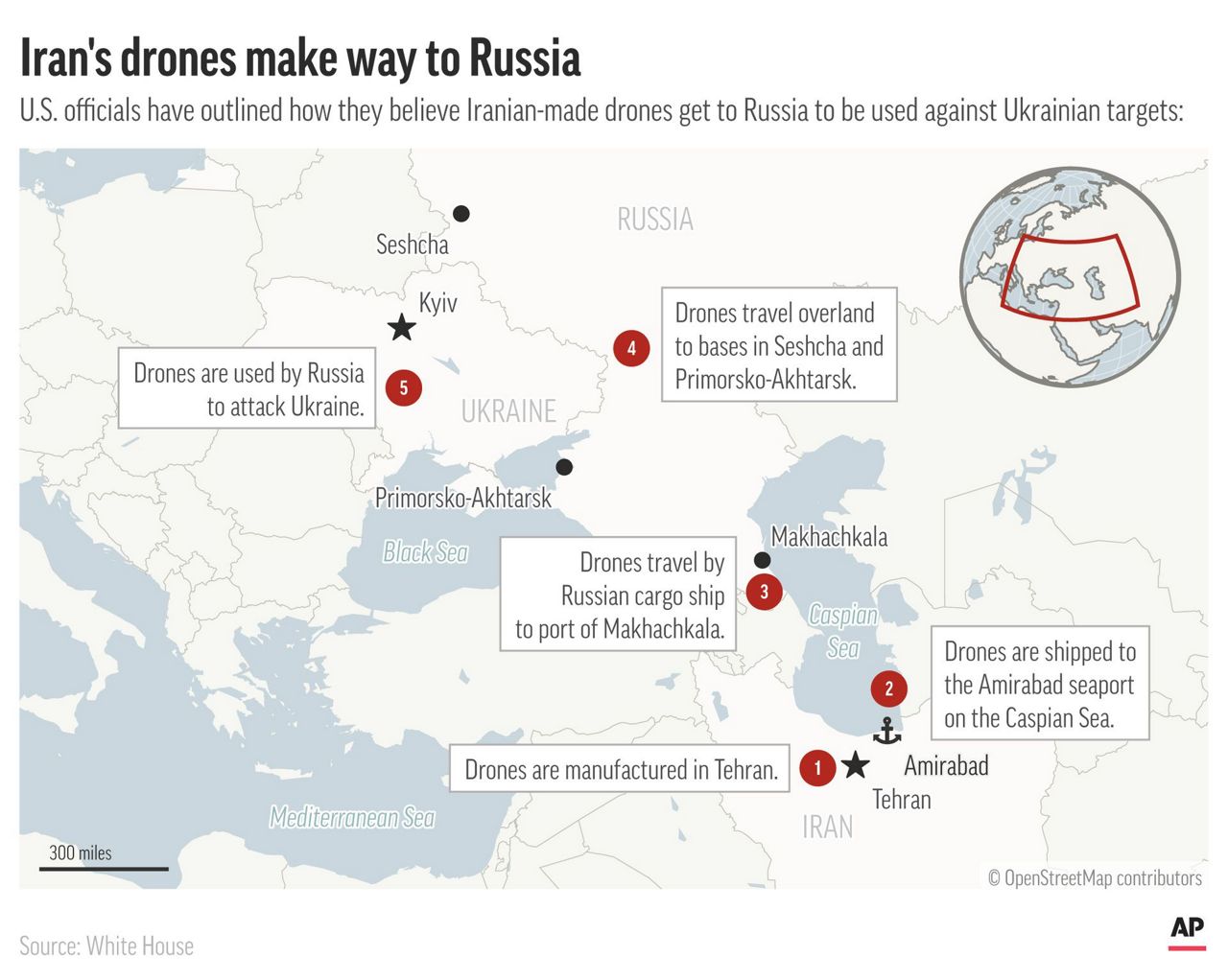 White House says Iran is helping Russia build a drone factory east of ...