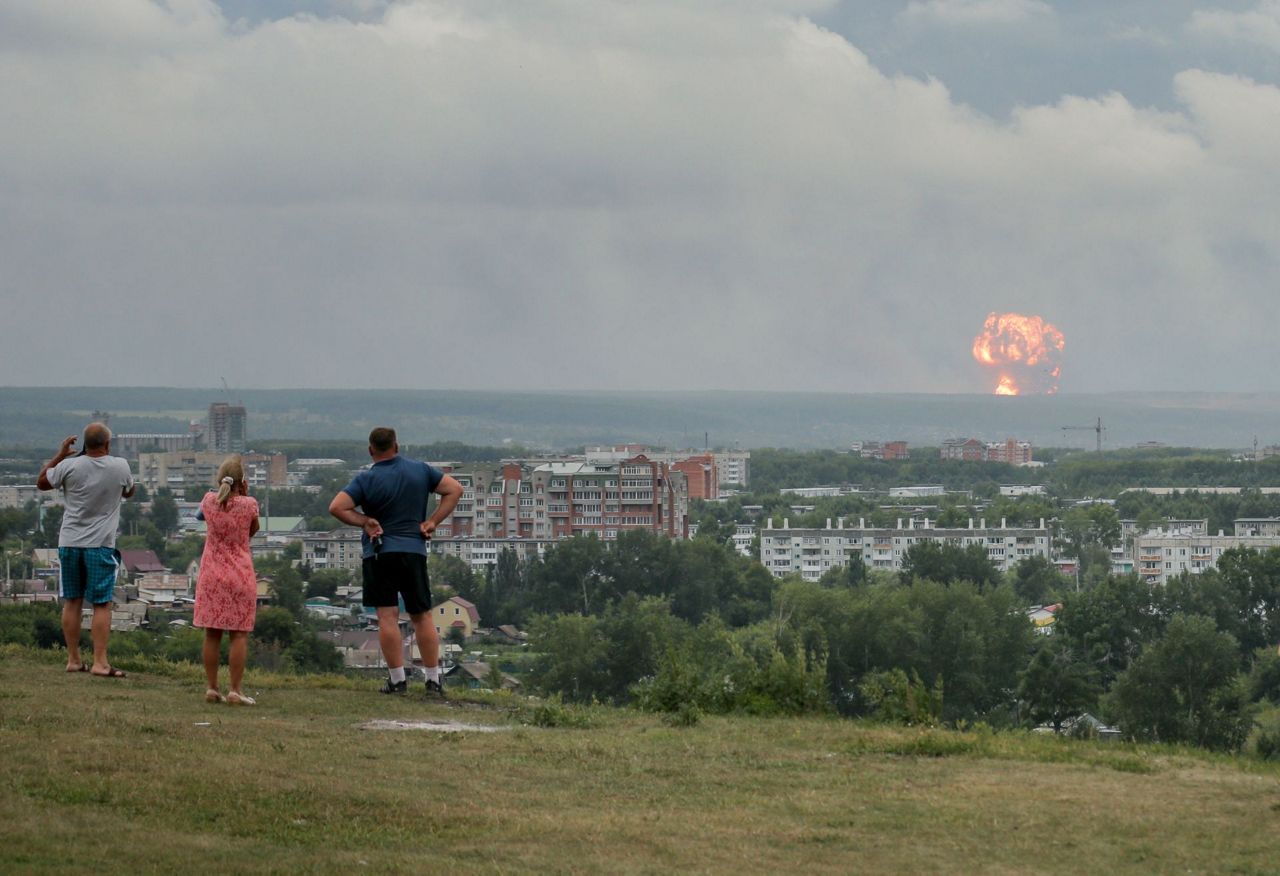 1 killed, 13 injured by blasts at Russian military depot