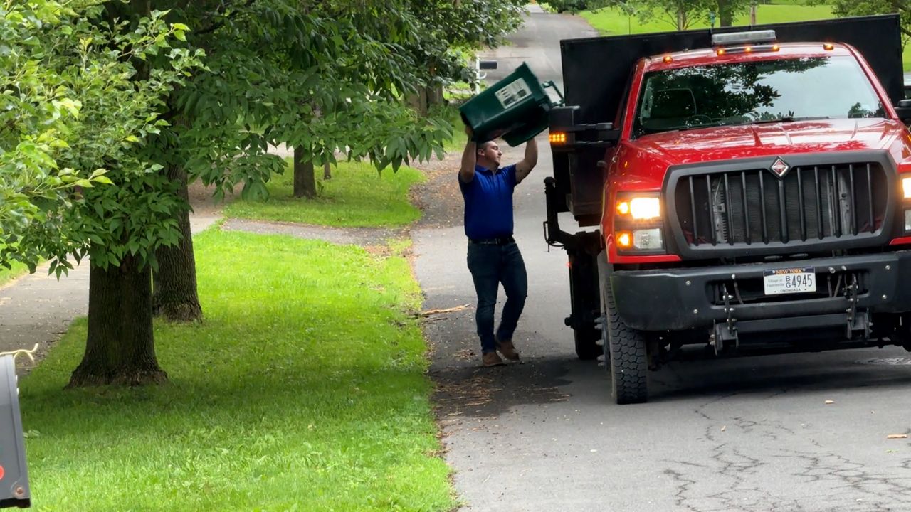 Compost pickup in the village of Fayetteville (Shalon Stevens/Spectrum News 1)