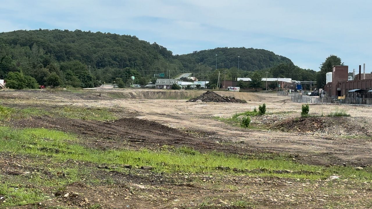 A look at the progress made so far in the demolition of 50 acres of the former Saint-Gobain campus. (Spectrum News 1/Devin Bates)