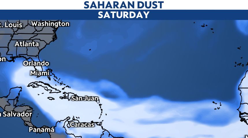 First round of Saharan dust moves in