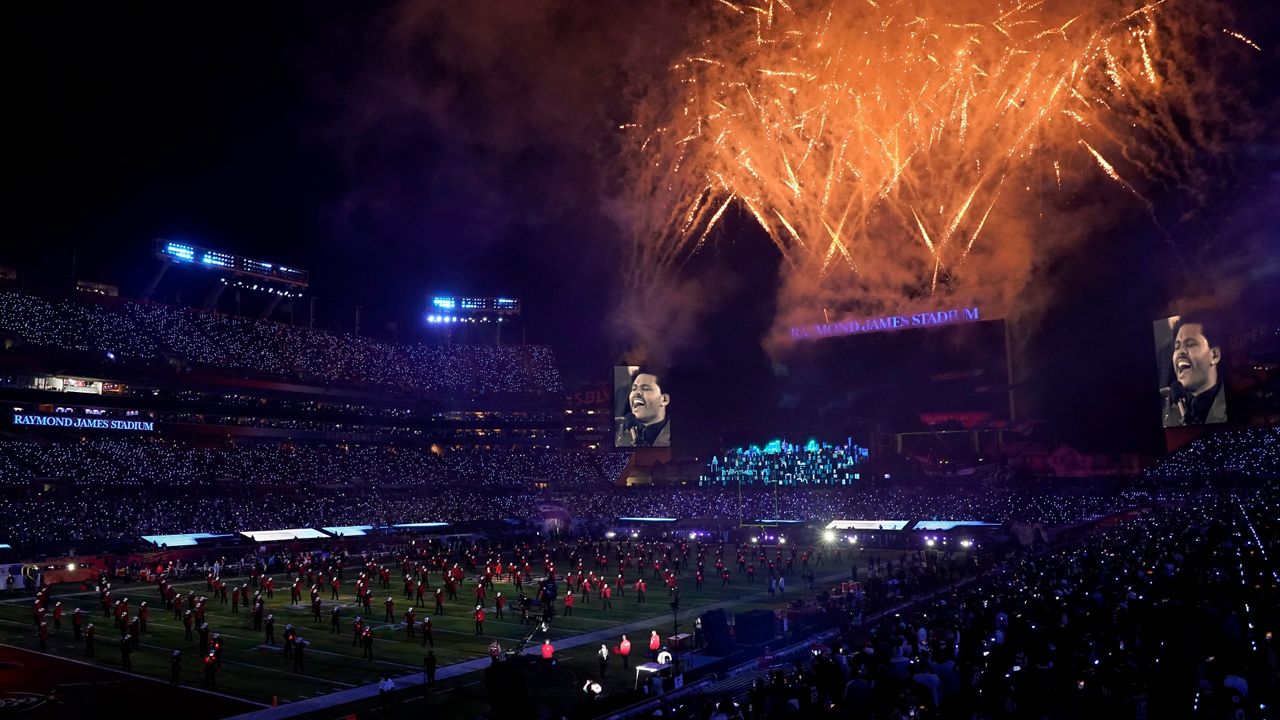 Raymond James Stadium in Tampa, FL on the eve of Super Bowl 55