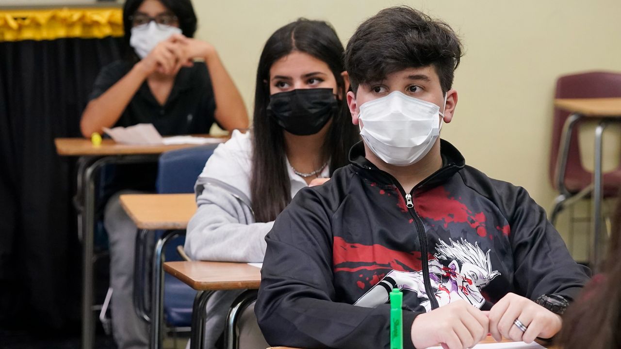 Students wear masks in a classroom in this file image. (AP)