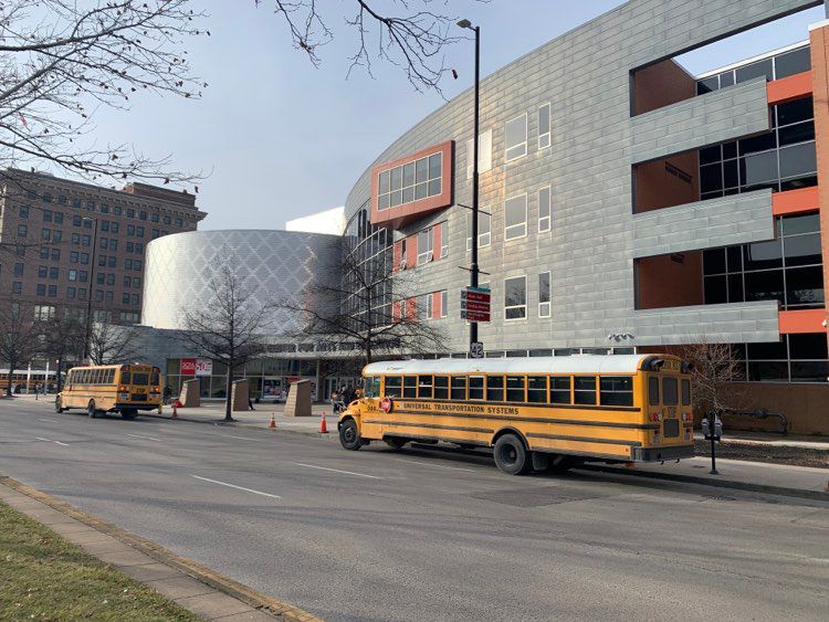One of the school's hardest hit by this year's busing issue is SCPA in downtown Cincinnati. (Spectrum News 1/Casey Weldon)