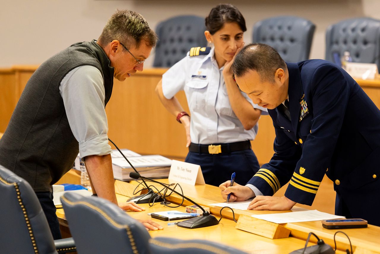 Tony Nissen at the Titan Submersible investigation hearing. 