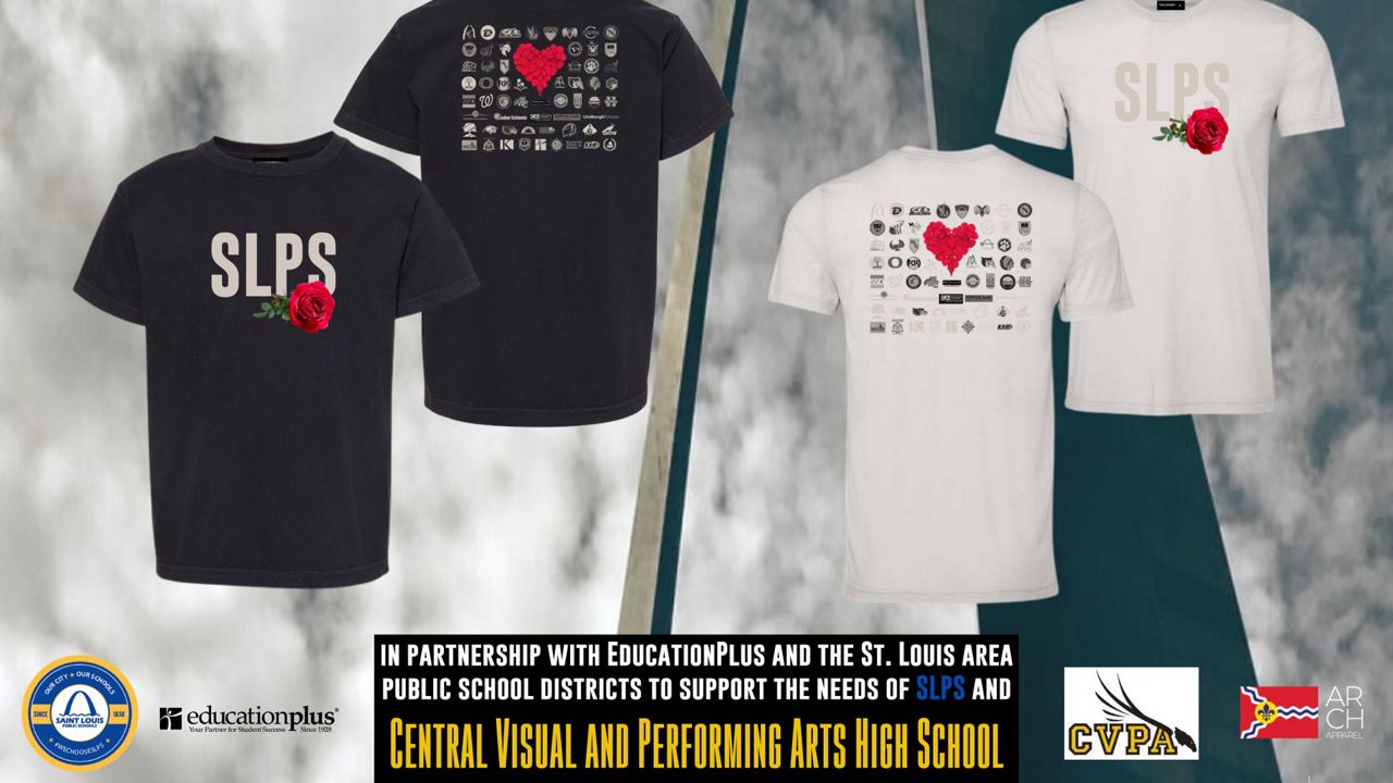 T-shirts designed in support of St. Louis Public Schools (SLPS) in the aftermath of last week’s fatal shooting at Central Visual Arts and Performing Arts High School (CVPA) are available for purchase on Arch Apparel's website.