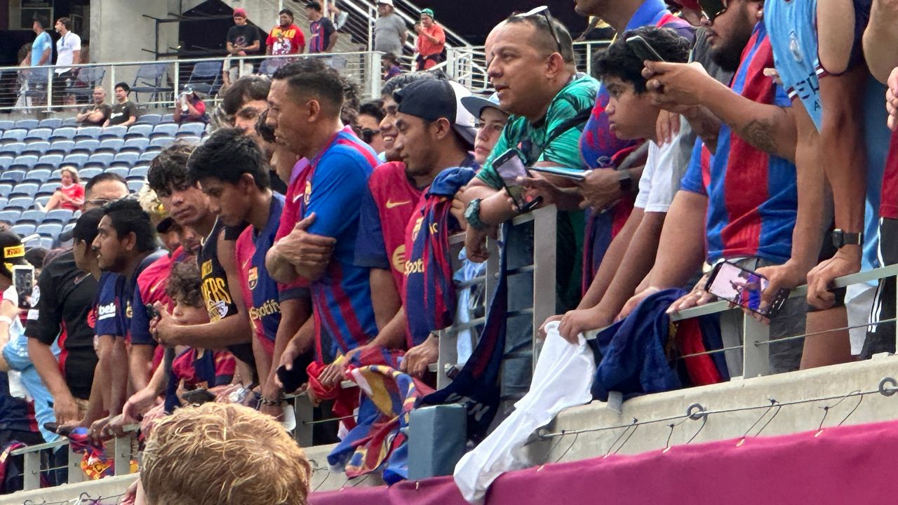 More than 63,000 fans packed Camping World Stadium to watch Barcelona play Manchester City. (Jeff Allen) 