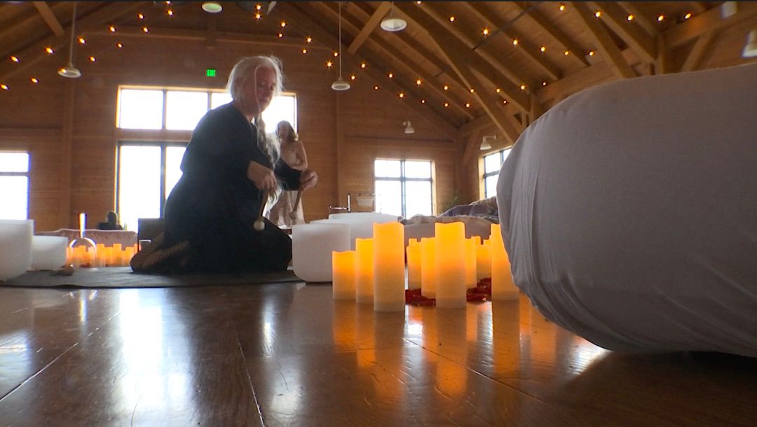 Live sound bath experience in Canandaigua helping people relax, relieve stress