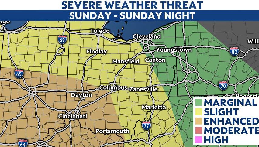 Severe storms possible this afternoon through tonight