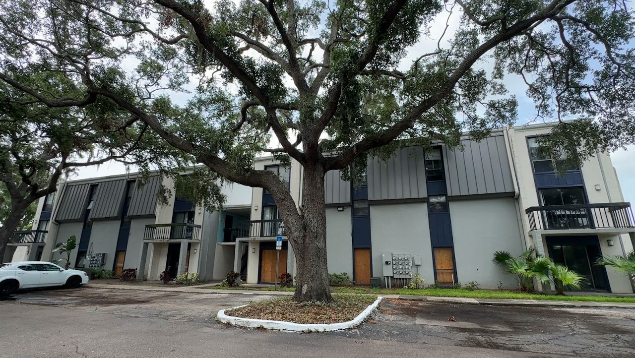 The Standard Apartments is renting second floor units but is still working on repairs after damage caused by Hurricane Milton. (Spectrum Bay News 9/Saundra Weathers)