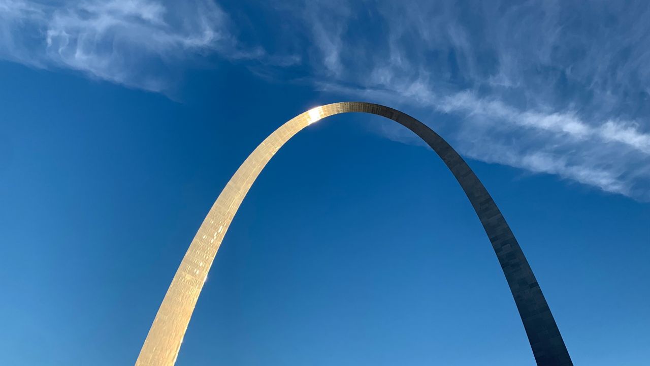 St. Louis Arch under blue skies