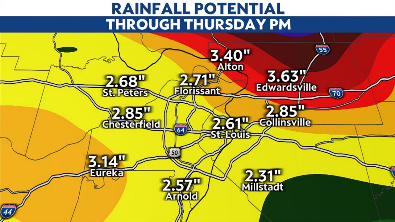 Heavy rain expected midweek; Flood Watch issued