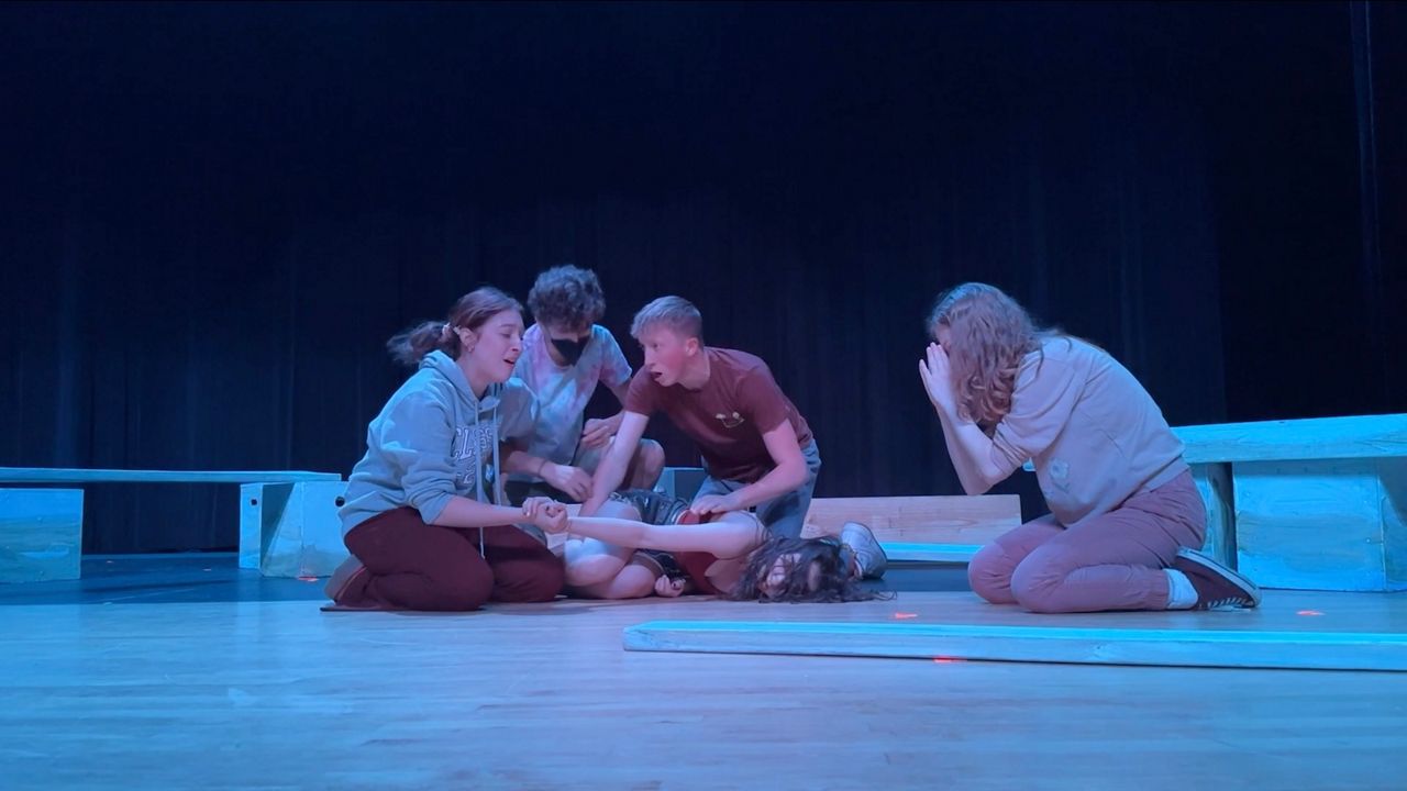 The play showcases damage and loss as well as community and resilience. (Spectrum News 1/Jenna Rae Gaertner)