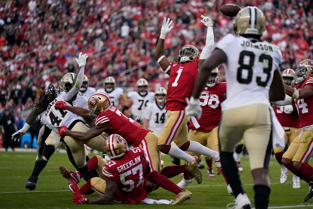 49ers top Saints 13-0, first to blank New Orleans since 2001
