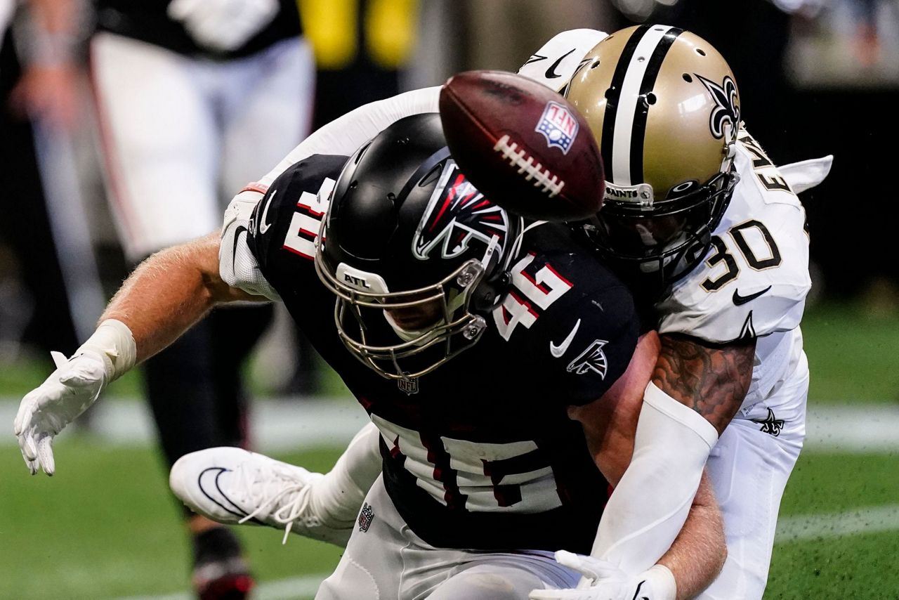 Saints pull off improbable comeback to beat Falcons 27-26