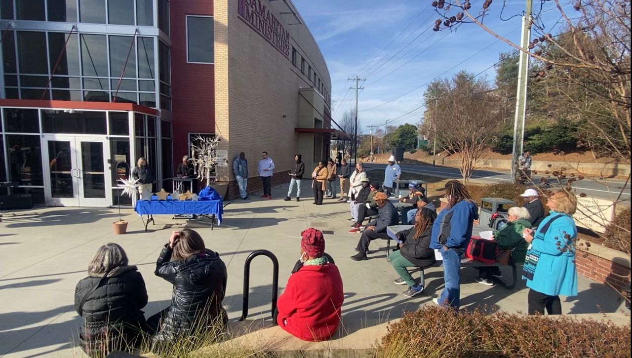 Samaritan Ministries organized a Homeless Persons Memorial Service on Thursday. (Spectrum News 1/Zyneria Byrd)