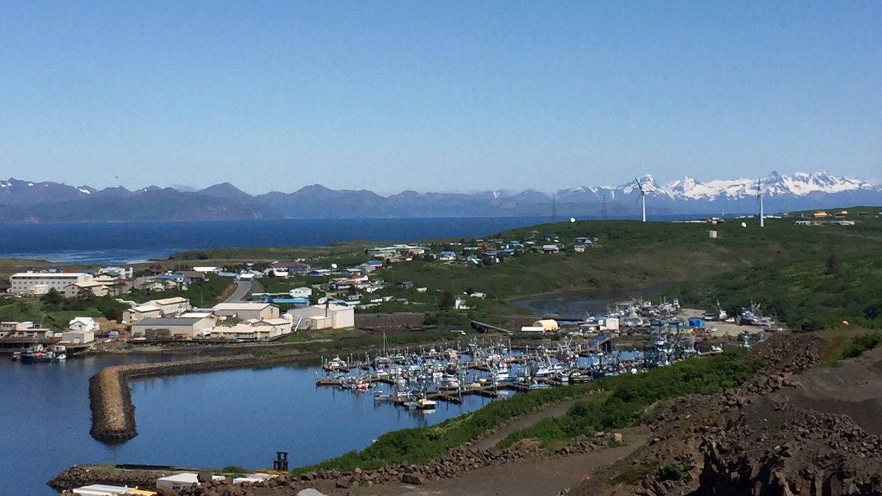 This file photo provided by Andy Varner, city administrator for Sand Point, Alaska, shows the city's harbor on June 7, 2016. A 7.2 magnitude earthquake triggered a brief tsunami advisory for southern Alaska, monitoring bodies reported late Saturday, July 15, 2023. The United States Geological Survey wrote in a social media post that the earthquake occurred 106 kilometers (65.8 miles) south of Sand Point, Alaska, at 10:48 p.m. Saturday.(Andy Varner/City of Sand Point via AP, File)