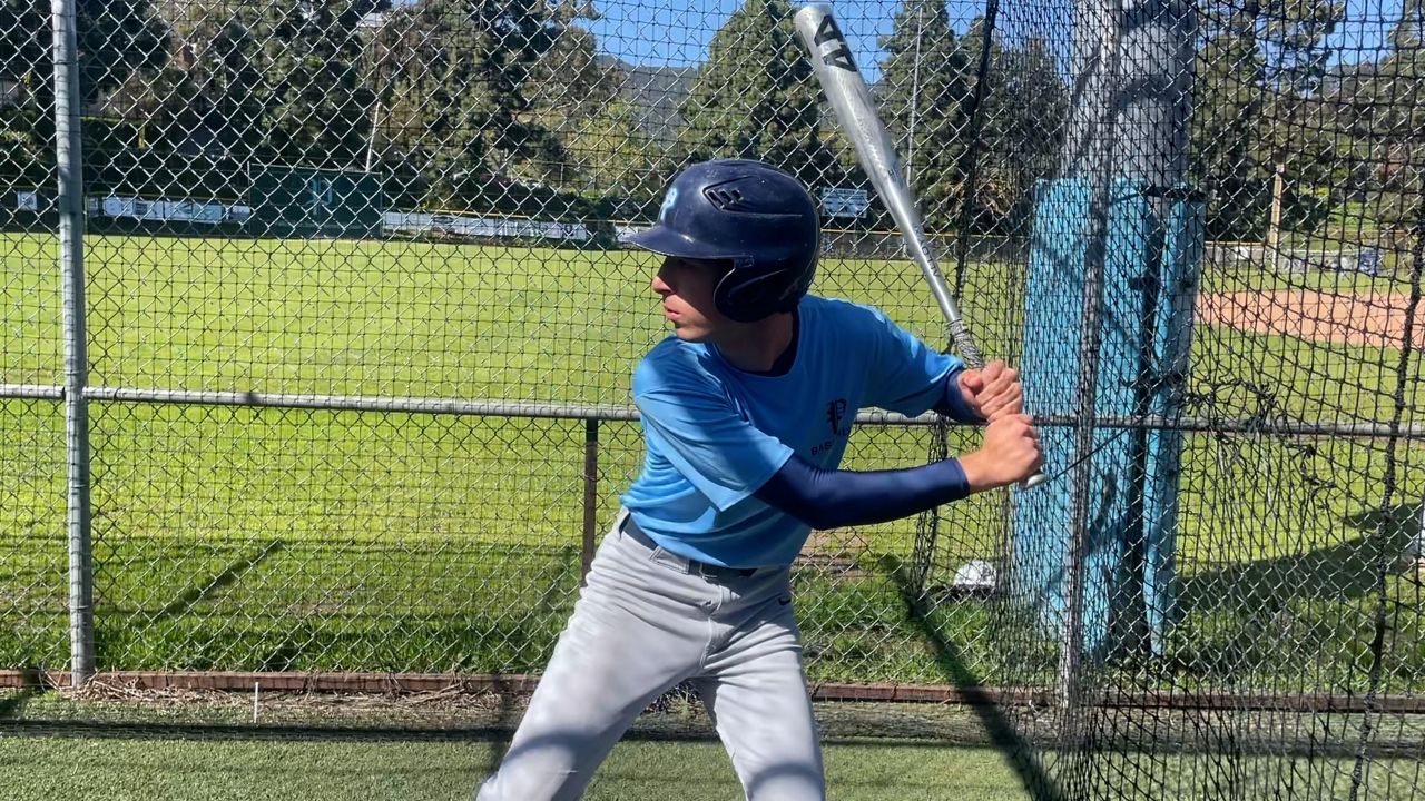 Yonah Cohen is a senior baseball player at Palisades Charter High School. (Spectrum News/Timothy Parker)