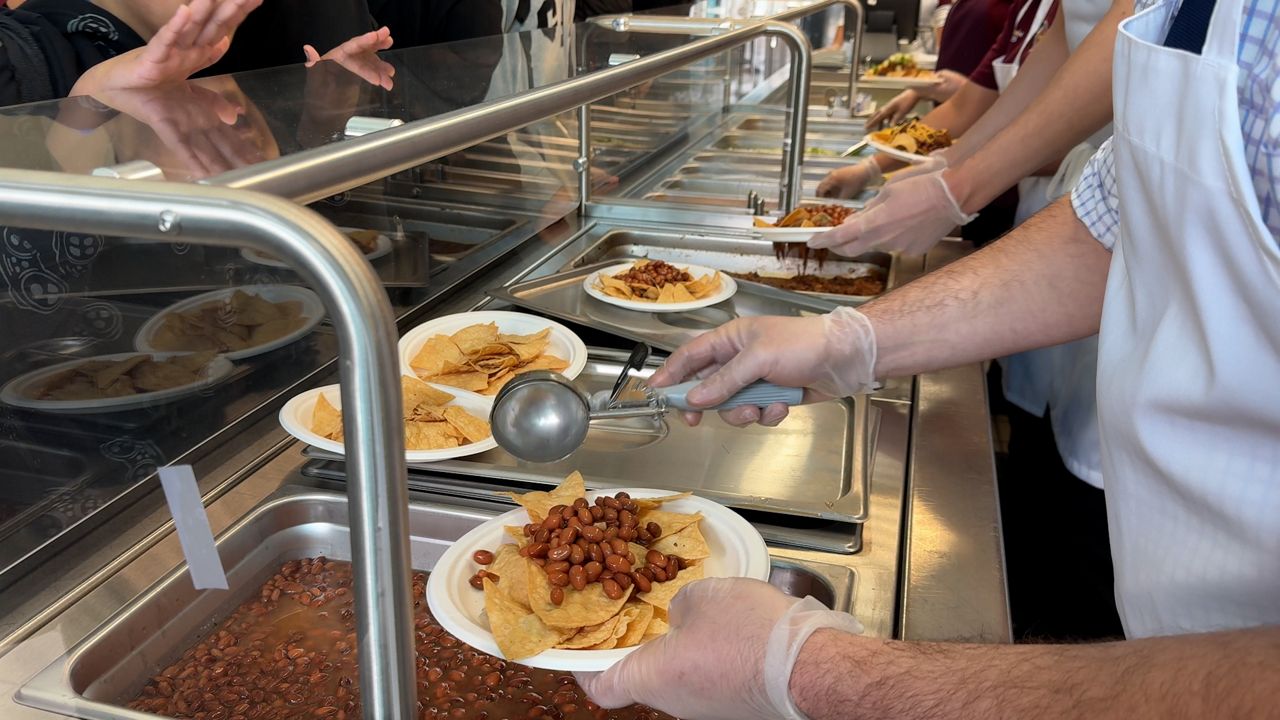 The school rolled out the new menu with made-from-scratch birria nachos and fresh salsa. (Spectrum News/Nathalie Basha)